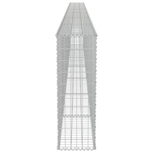 vidaXL Gabion Wall with Covers Galvanised Steel 600x30x100 cm