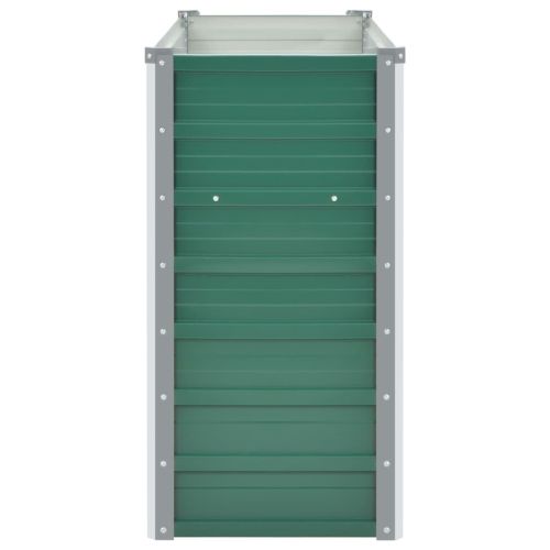 vidaXL Garden Raised Bed Galvanised Steel 100x40x77 cm Green